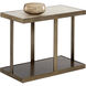 Kamali 28 X 21.75 inch Matte / Antique Gold Side Table